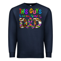 Navy this guys an ausome dad Premium Sweatshirt - AdoDesignShop