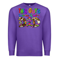 Purple this guys an ausome dad Premium Sweatshirt - AdoDesignShop