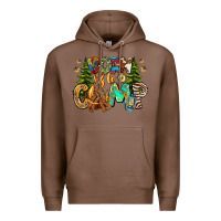 Chestnut Born To Camp Premium Hoodie - CowhideDigitalArt