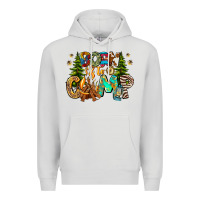 Dove Grey Born To Camp Premium Hoodie - CowhideDigitalArt