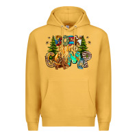 Mustard Born To Camp Premium Hoodie - CowhideDigitalArt