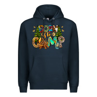 Navy Born To Camp Premium Hoodie - CowhideDigitalArt