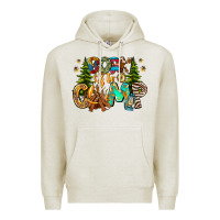 Oatmeal Heather Born To Camp Premium Hoodie - CowhideDigitalArt