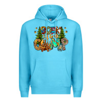 Ocean Blue Born To Camp Premium Hoodie - CowhideDigitalArt