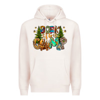 Pale Pink Born To Camp Premium Hoodie - CowhideDigitalArt