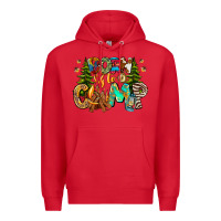Red Born To Camp Premium Hoodie - CowhideDigitalArt