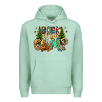 Seafoam Born To Camp Premium Hoodie - CowhideDigitalArt