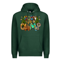 Sports Green Born To Camp Premium Hoodie - CowhideDigitalArt