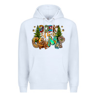 White Born To Camp Premium Hoodie - CowhideDigitalArt