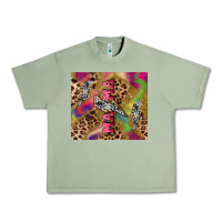 Oil Green Colorful leopard lightning bolt tumbler mother's Urban Heavy Tee - HowdyJamesFarm