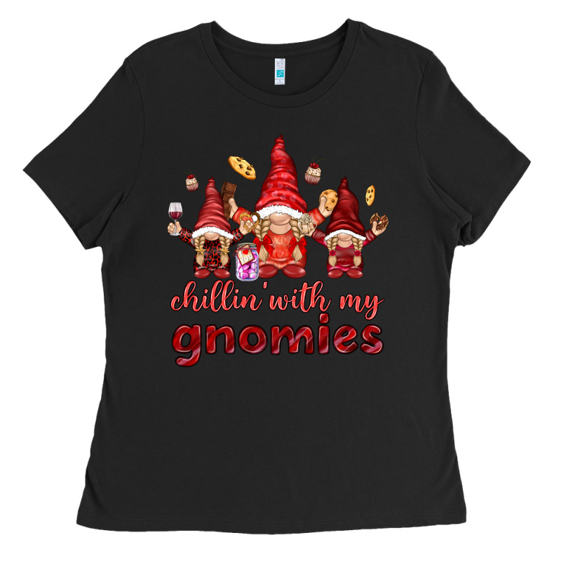 Chilling With My Gnomies Valentine's Day Ladies Tee by HowdyJamesFarm | Teevron