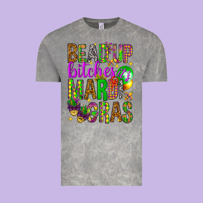Bead Up Bitches It's Mardi Gras Vintage Tee Designed By Howdyjamesfarm