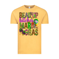 Vintage Mustard Bead up bitches it's Mardi Gras Vintage Tee - HowdyJamesFarm
