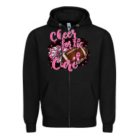 Black cheer for the cure Zipper Hoodie - BarkalooDesign