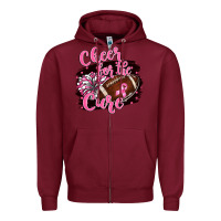 Burgundy cheer for the cure Zipper Hoodie - BarkalooDesign