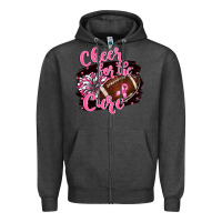 Charcoal Heather cheer for the cure Zipper Hoodie - BarkalooDesign