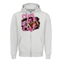 Dove Grey cheer for the cure Zipper Hoodie - BarkalooDesign