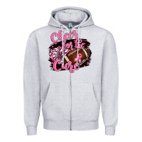 Heather Grey cheer for the cure Zipper Hoodie - BarkalooDesign