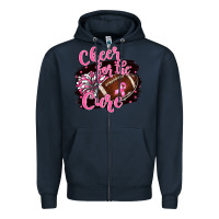 Navy cheer for the cure Zipper Hoodie - BarkalooDesign