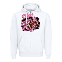 White cheer for the cure Zipper Hoodie - BarkalooDesign