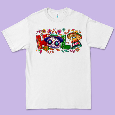 Hola Cinco De Mayo Premium Tee Designed By Nancycooperartshop