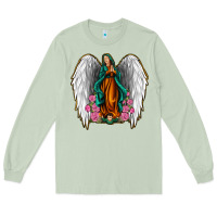 Matcha Angel Wing Lady of Guadalupe Long Sleeve Tee - Jasminsmagicworld