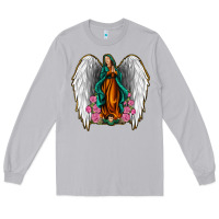 Moon Dust Angel Wing Lady of Guadalupe Long Sleeve Tee - Jasminsmagicworld