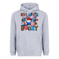 Heather Grey red white boozy Heavyweight Hoodie - AdoDesignShop