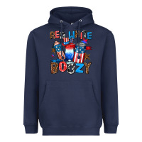 Navy red white boozy Heavyweight Hoodie - AdoDesignShop