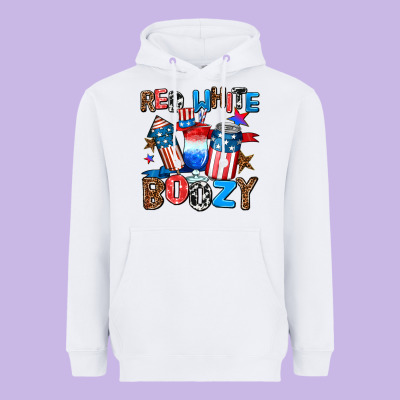 Red White Boozy Heavyweight Hoodie Designed By Adodesignshop