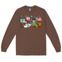 Chestnut christmas snowman coffee cups Long Sleeve Tee - OliviaCreatesArt