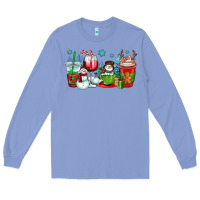 Colony Blue christmas snowman coffee cups Long Sleeve Tee - OliviaCreatesArt