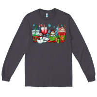 Smoke christmas snowman coffee cups Long Sleeve Tee - OliviaCreatesArt