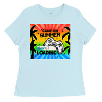 Baby Blue game on summer loading Ladies Tee - TumblerDesignByShophia
