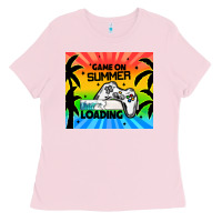 Bubblegum Pink game on summer loading Ladies Tee - TumblerDesignByShophia