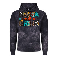 Cloud Black mama needs a drink Vintage Hoodie - OliviaCreatesArt