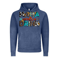 Vintage Denim mama needs a drink Vintage Hoodie - OliviaCreatesArt