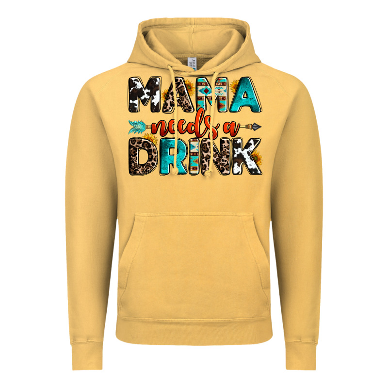 Mama Needs A Drink Vintage Hoodie by OliviaCreatesArt | Teevron