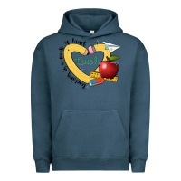 Pigment Midnight Navy teaching is a work of heart Urban Hoodie - JahusDesignShop
