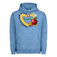 Pigment Pebble Blue teaching is a work of heart Urban Hoodie - JahusDesignShop