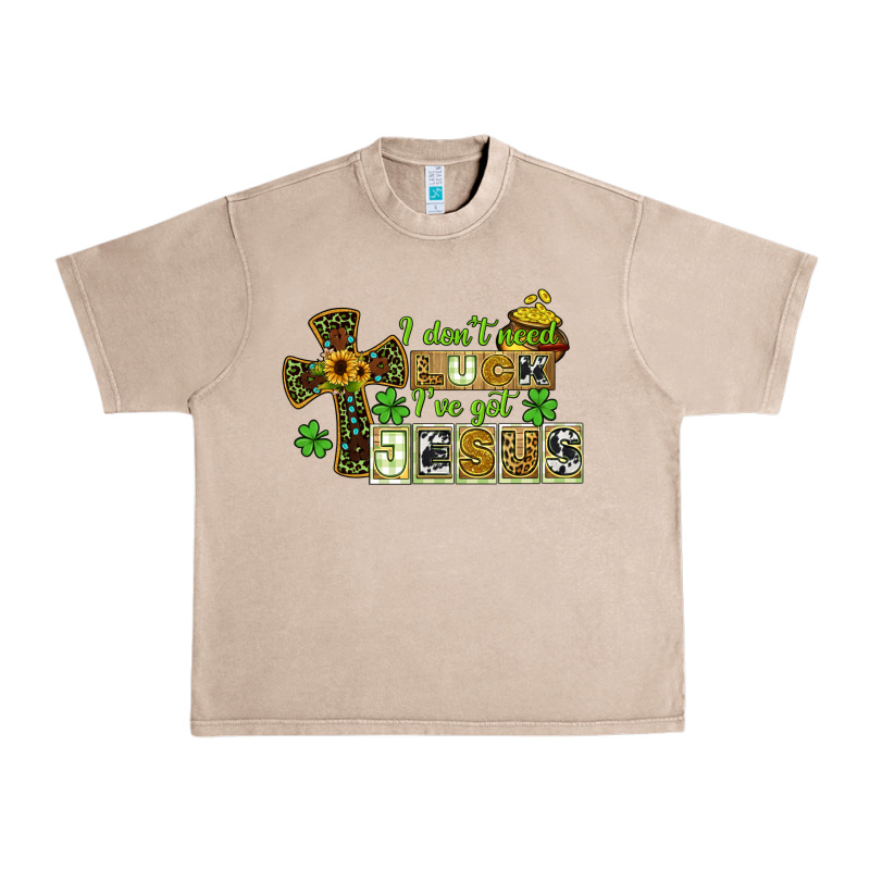 I Dont Need Luck Ive Got Jesus Urban Heavy Tee by CowGirlArtShop | Teevron