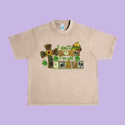 I Dont Need Luck Ive Got Jesus Urban Heavy Tee Designed By Cowgirlartshop
