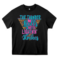 Black THE THUNDER ROLLS AND THE LIGHTNIN’ STRİKES Heavy Core Tee - JahusDesignShop