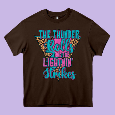 The Thunder Rolls And The Lightnin’ Strİkes Heavy Core Tee Designed By Jahusdesignshop