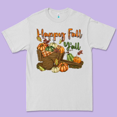Happy Fall Y'all Premium Tee Designed By Texasbilliewilder