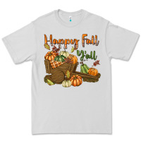 Dove Grey Happy Fall Y'all Premium Tee - texasbilliewilder