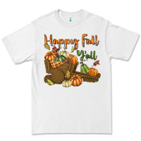 White Happy Fall Y'all Premium Tee - texasbilliewilder