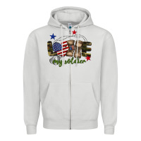 Love My Soldier Zipper Hoodie | Teevron