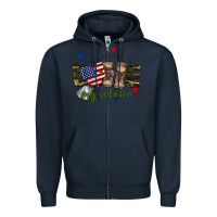 Navy Love My Soldier Zipper Hoodie - BarkalooDesign
