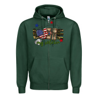 Sports Green Love My Soldier Zipper Hoodie - BarkalooDesign